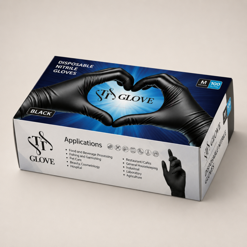Industrial nitrile gloves